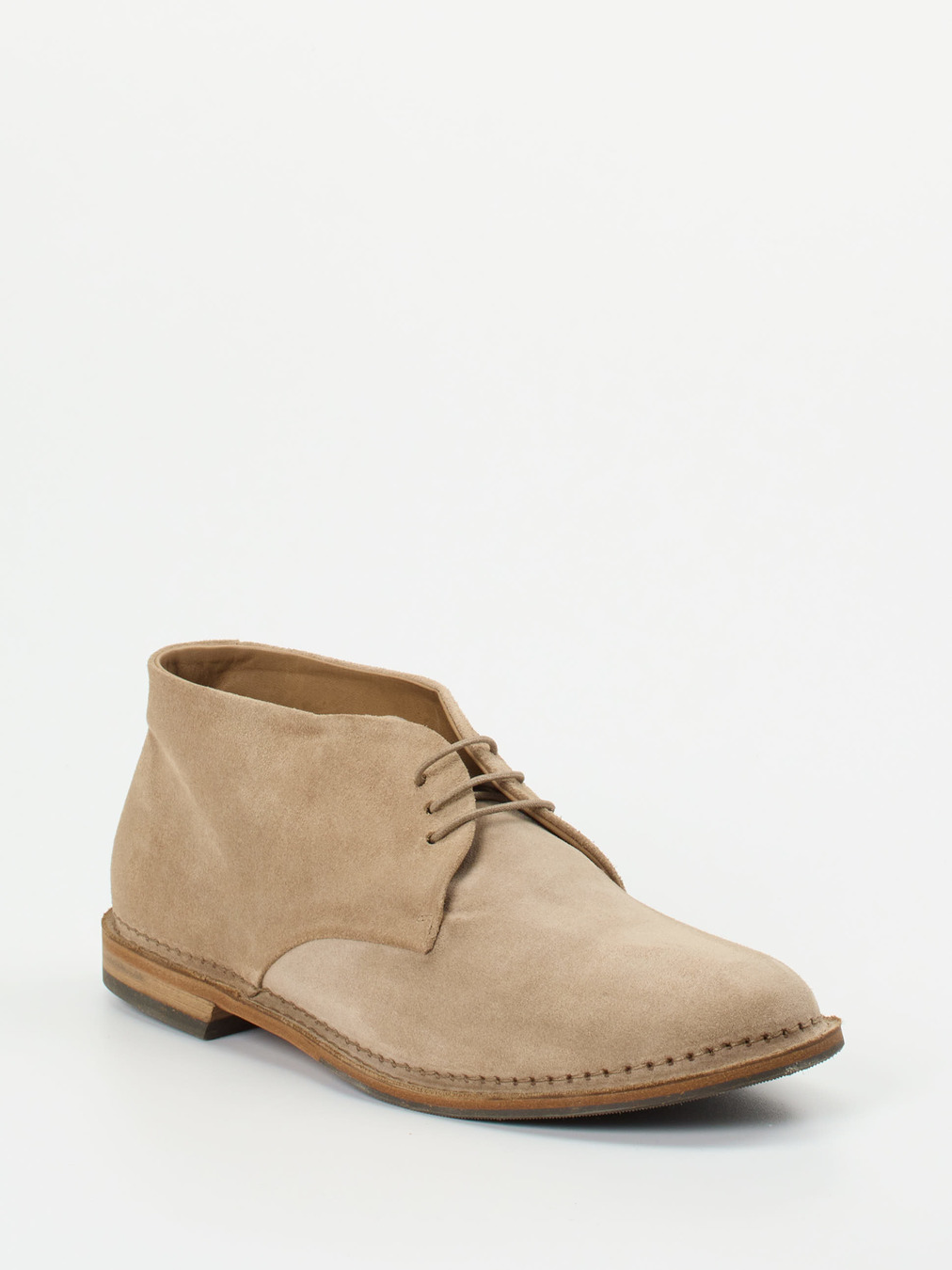 Pantanetti – Desert Boots aus Veloursleder beige