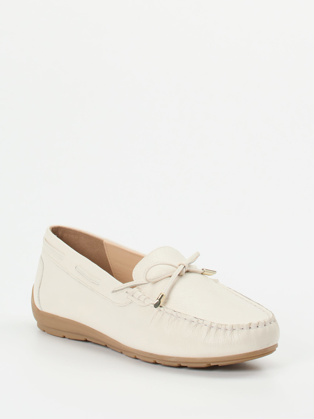 Ara – Loafer aus Hirschleder cremeweiß