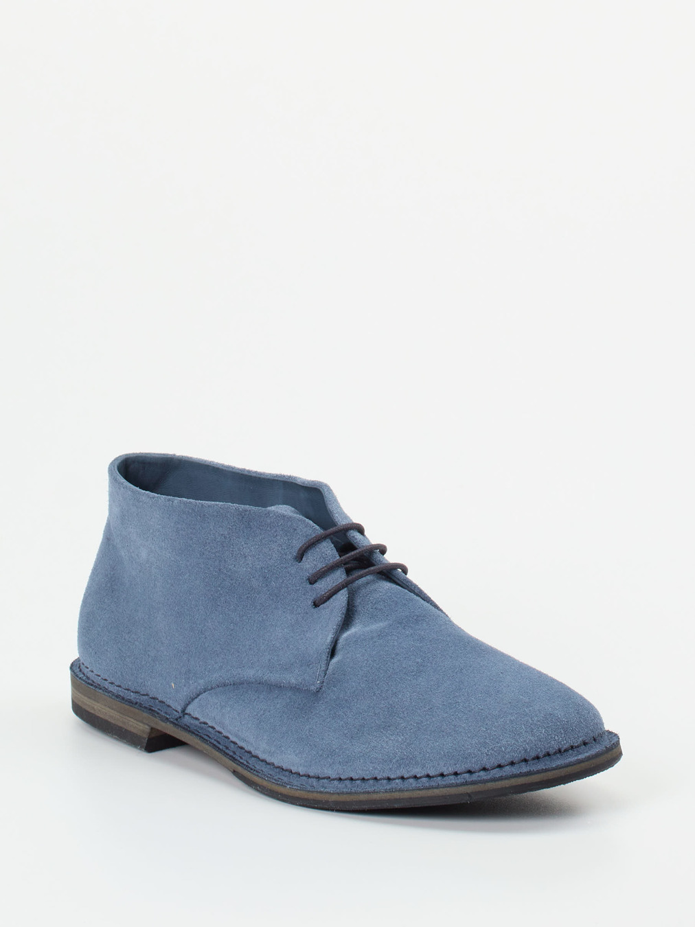 Pantanetti – Desert Boots aus Veloursleder Jeansblau