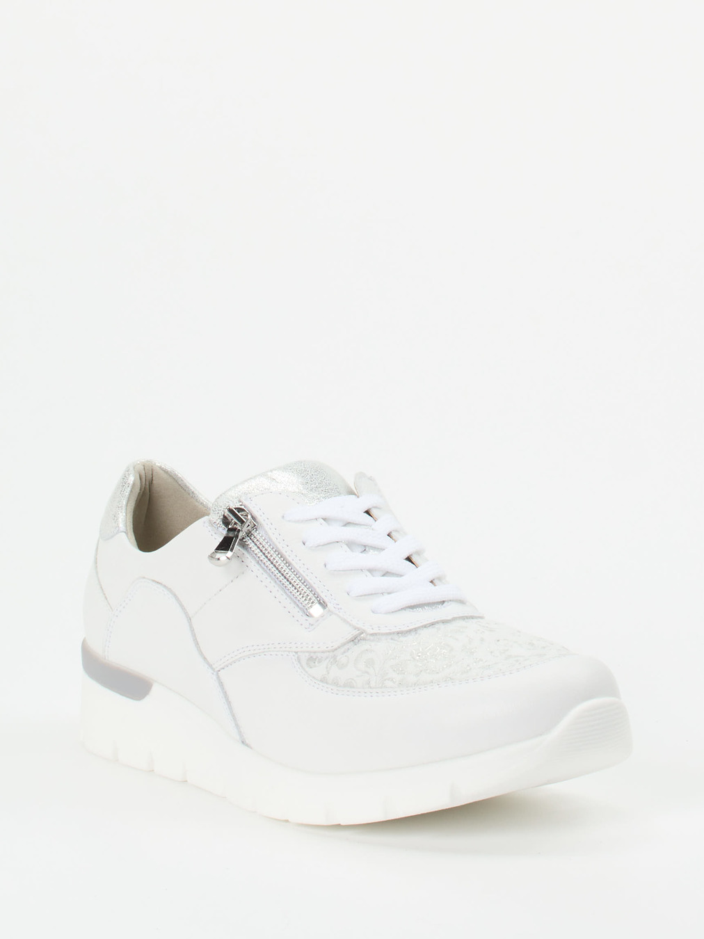 Waldläufer – Komfort-Sneaker aus Kalbleder weiß