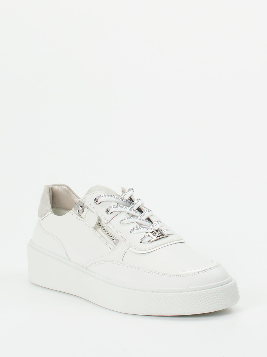 Hassia – Plateau-Sneaker aus Kalbleder in Offwhite