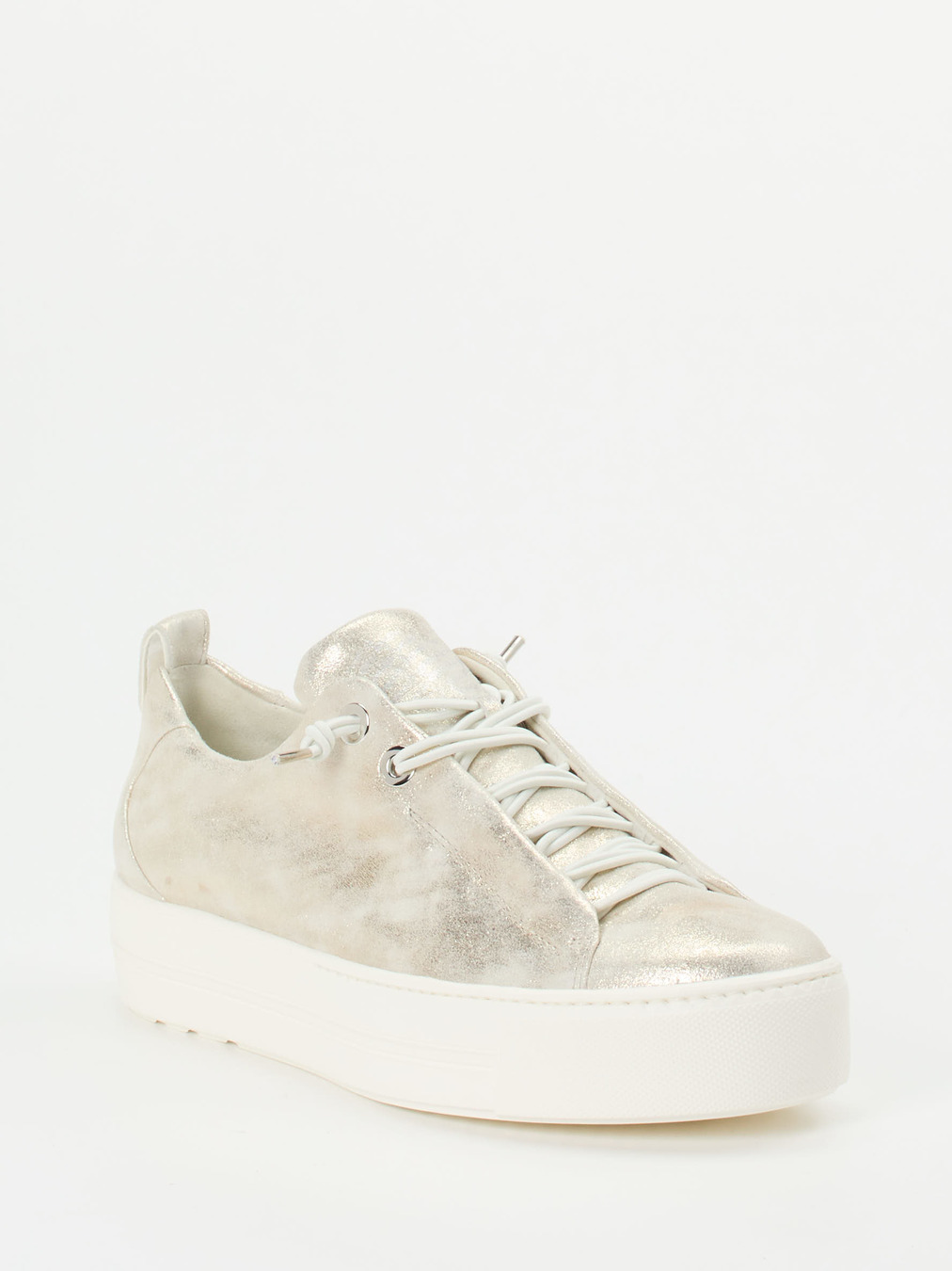 Paul Green – Plateau-Sneaker aus Metallicleder silber
