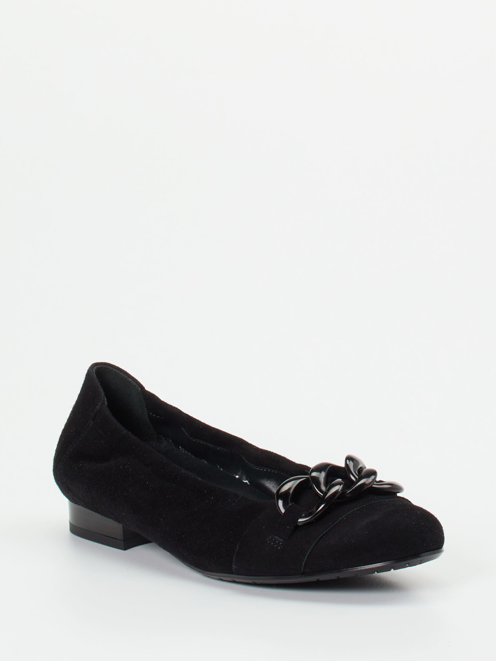 Semler – Ballerinas aus Veloursleder schwarz