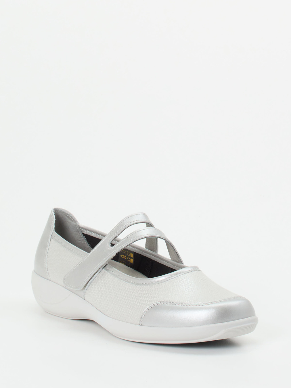Stuppy – Mary Jane Ballerina aus Stretch in Silber