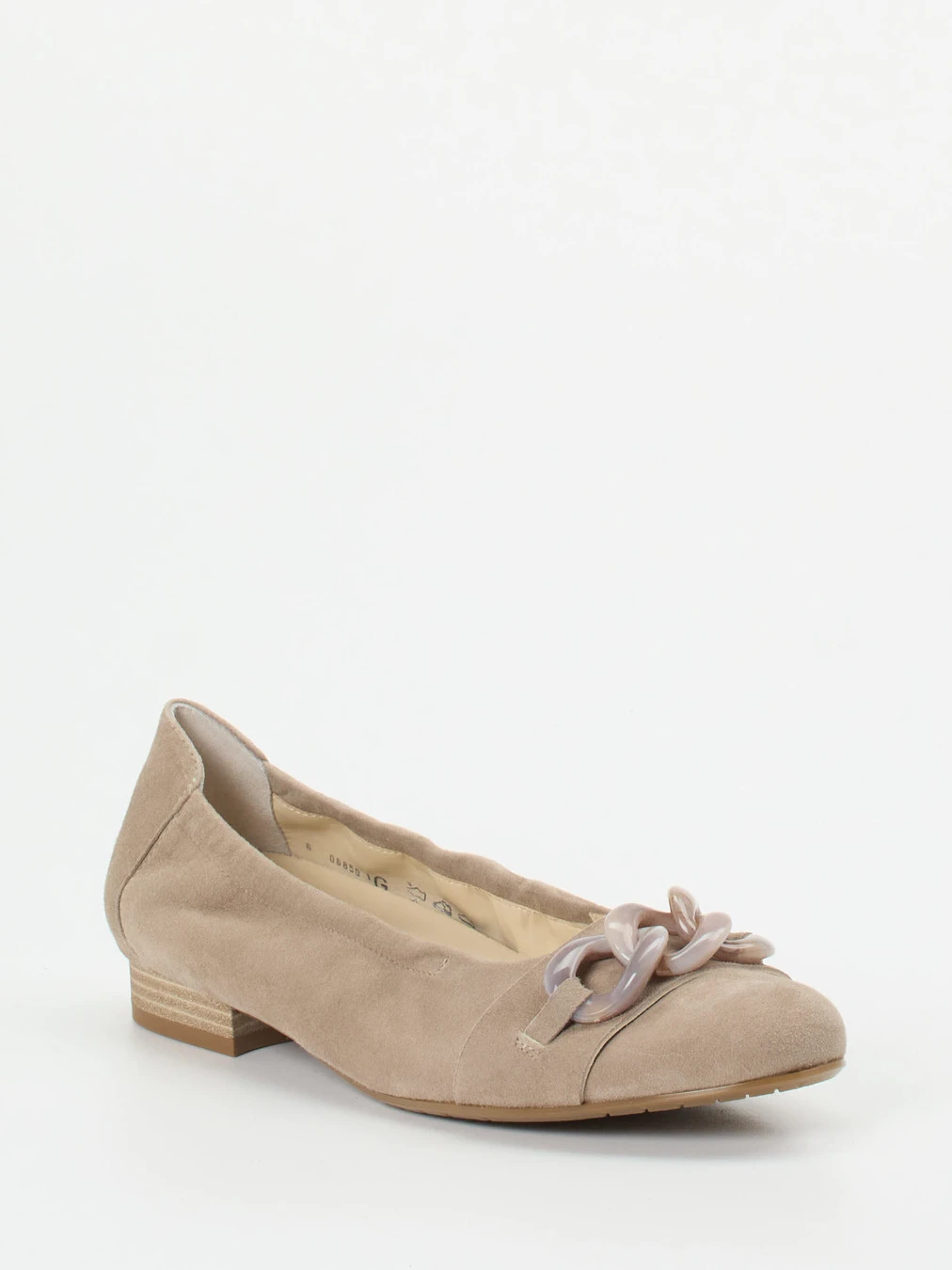 Semler – Ballerinas aus Veloursleder Beigebraun