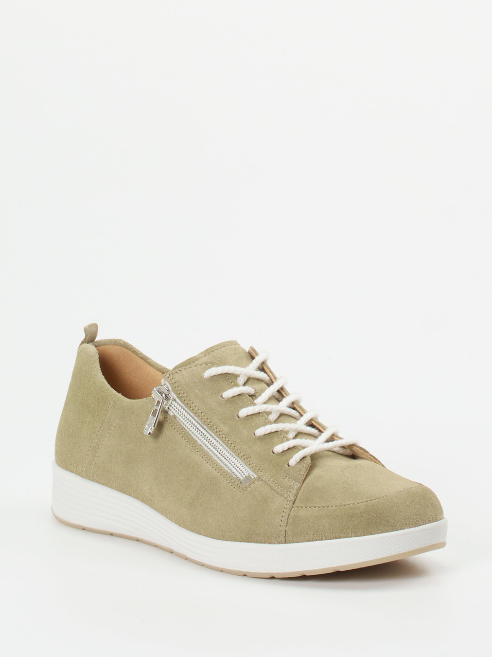 Ganter – Komfort-Sneaker aus Veloursleder sandbeige