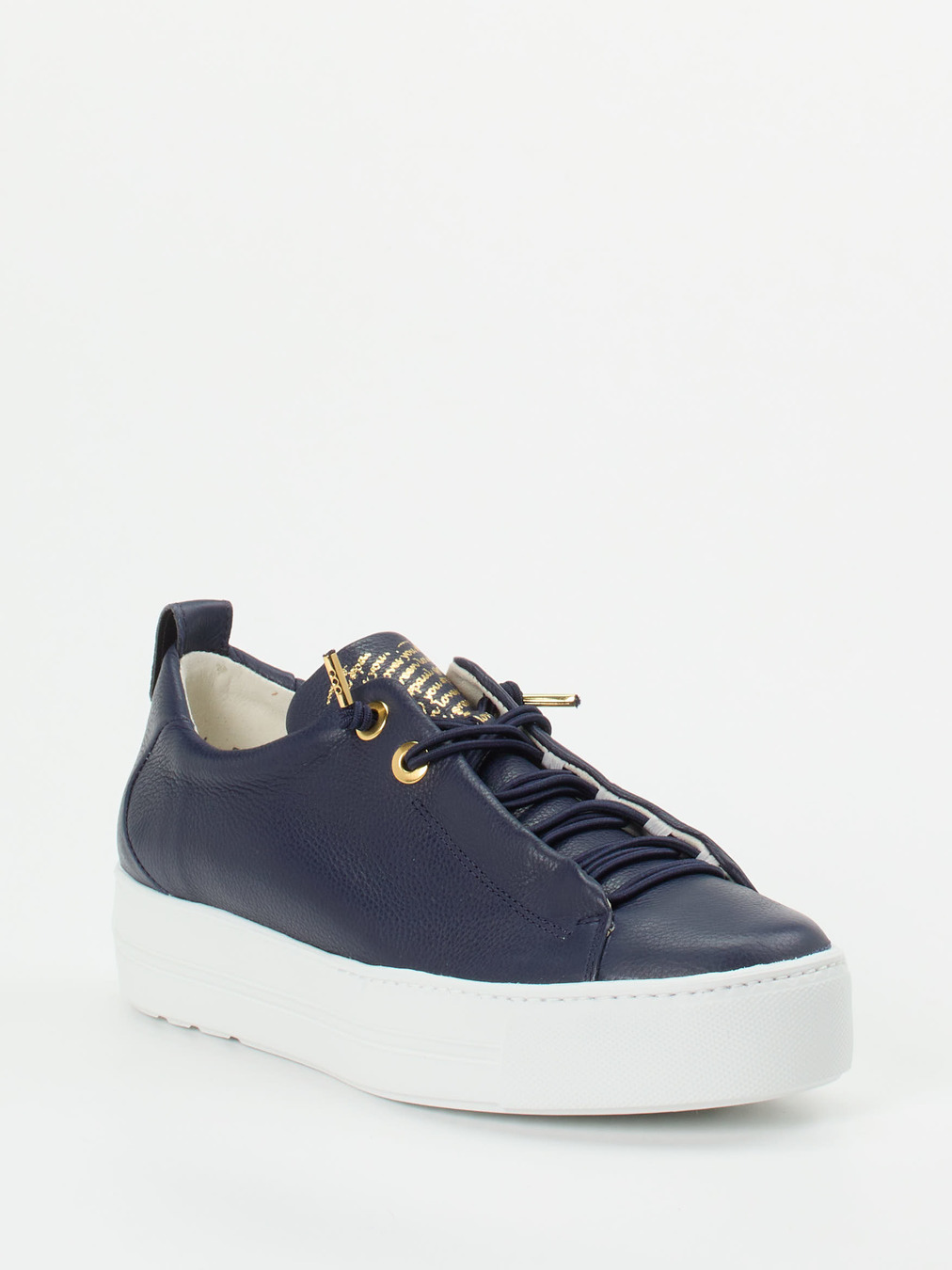 Paul Green – Plateau-Sneaker aus Kalbleder dunkelblau