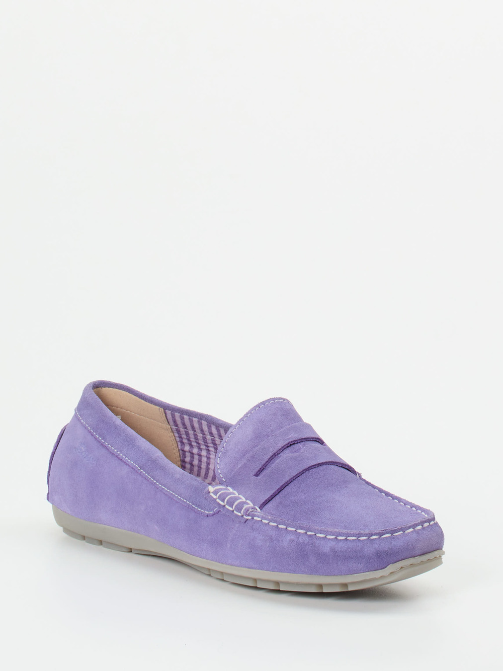 Sioux – Damen-Loafer aus Veloursleder Lavendel