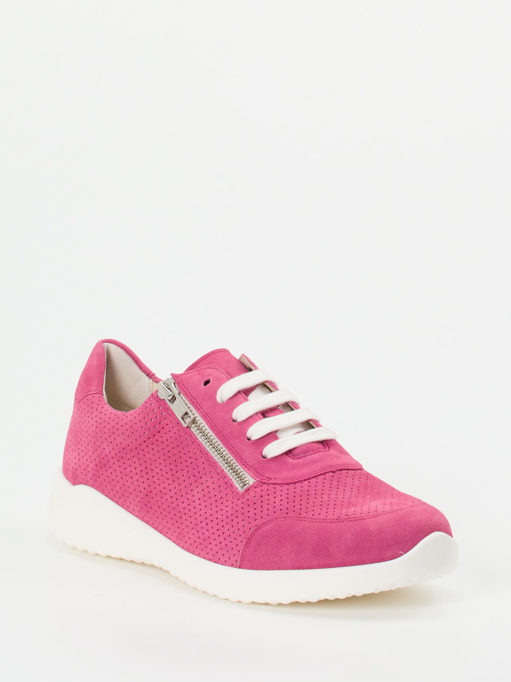 Solidus – Komfort-Sneaker aus Veloursleder pink