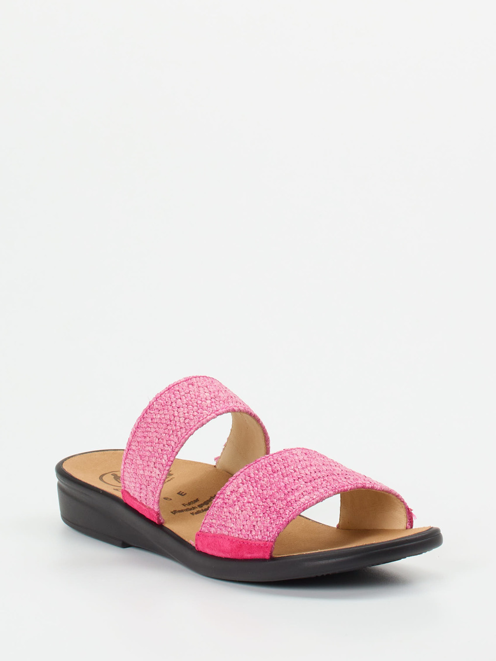 Ganter – Komfort-Sandalen aus Textil und Veloursleder pink