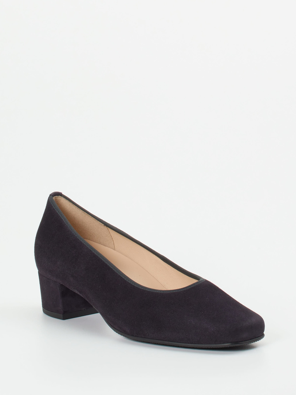 Hassia – Pumps aus Veloursleder in Dunkelblau