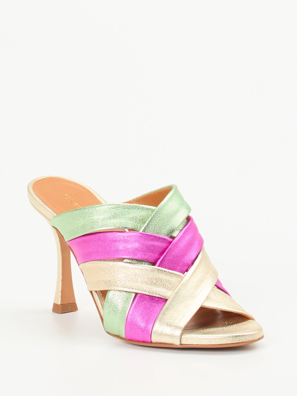 Konstantin Starke – High Heels aus Metallicleder multicolor