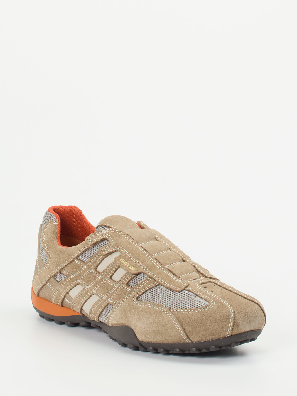 Geox – Slip-On Sneaker aus Veloursleder beige