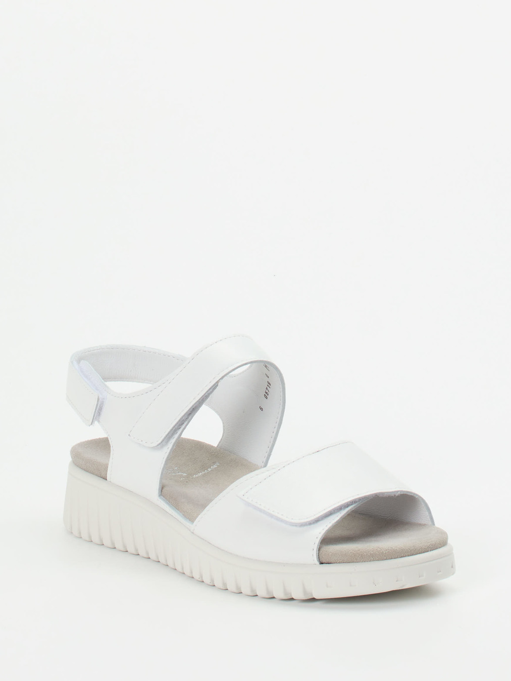 Semler – Komfortsandale aus Kalbleder weiß