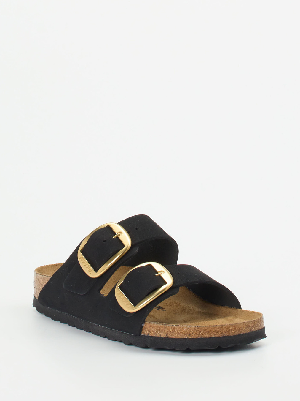 Birkenstock – Pantolette aus Nubukleder Schwarz