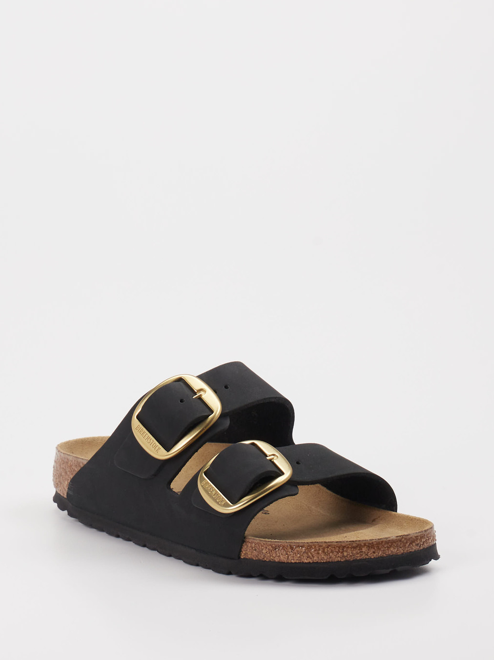 Birkenstock – Pantolette aus Nubukleder Schwarz