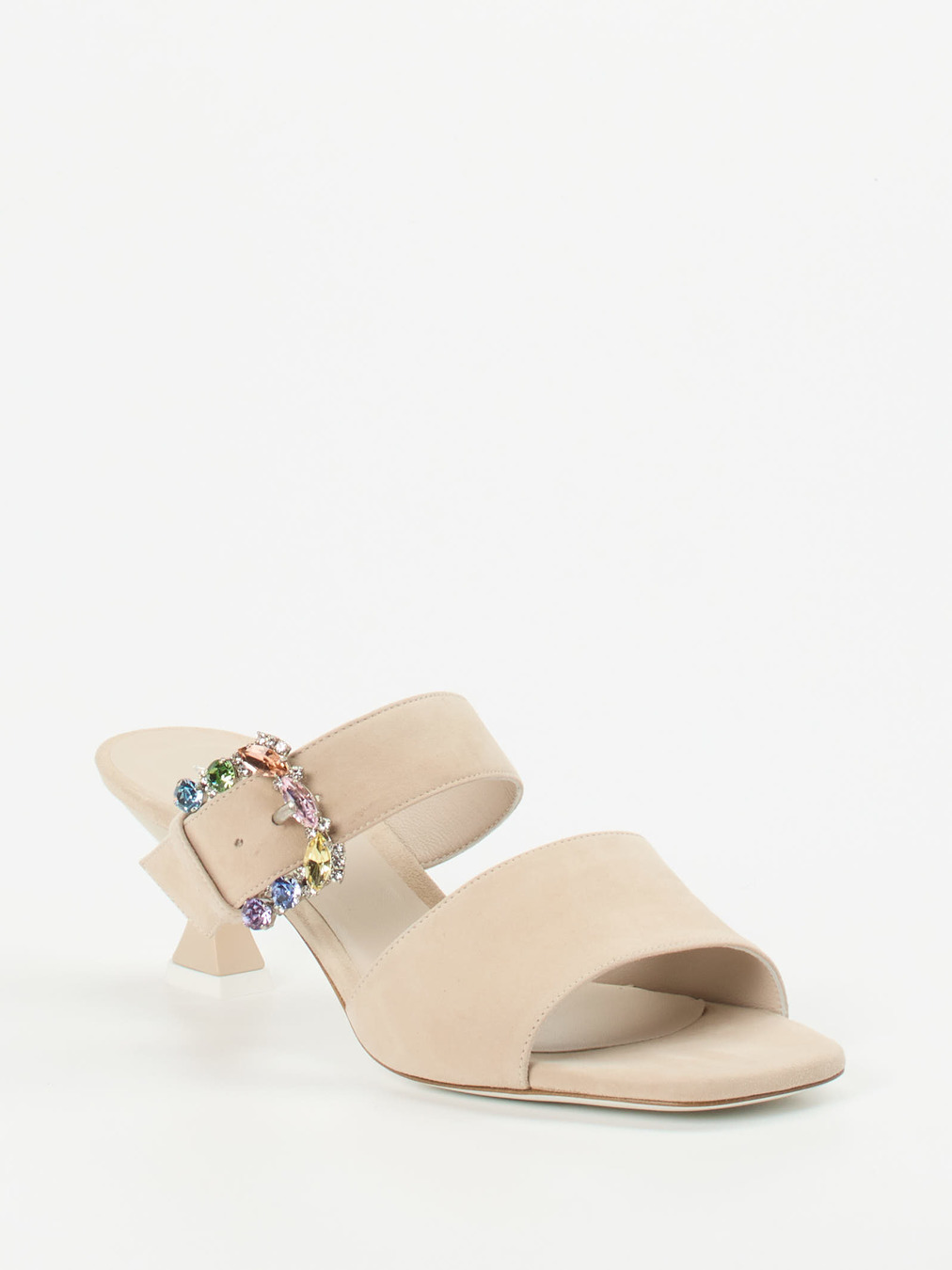 Konstantin Starke – Mules aus Veloursleder beige