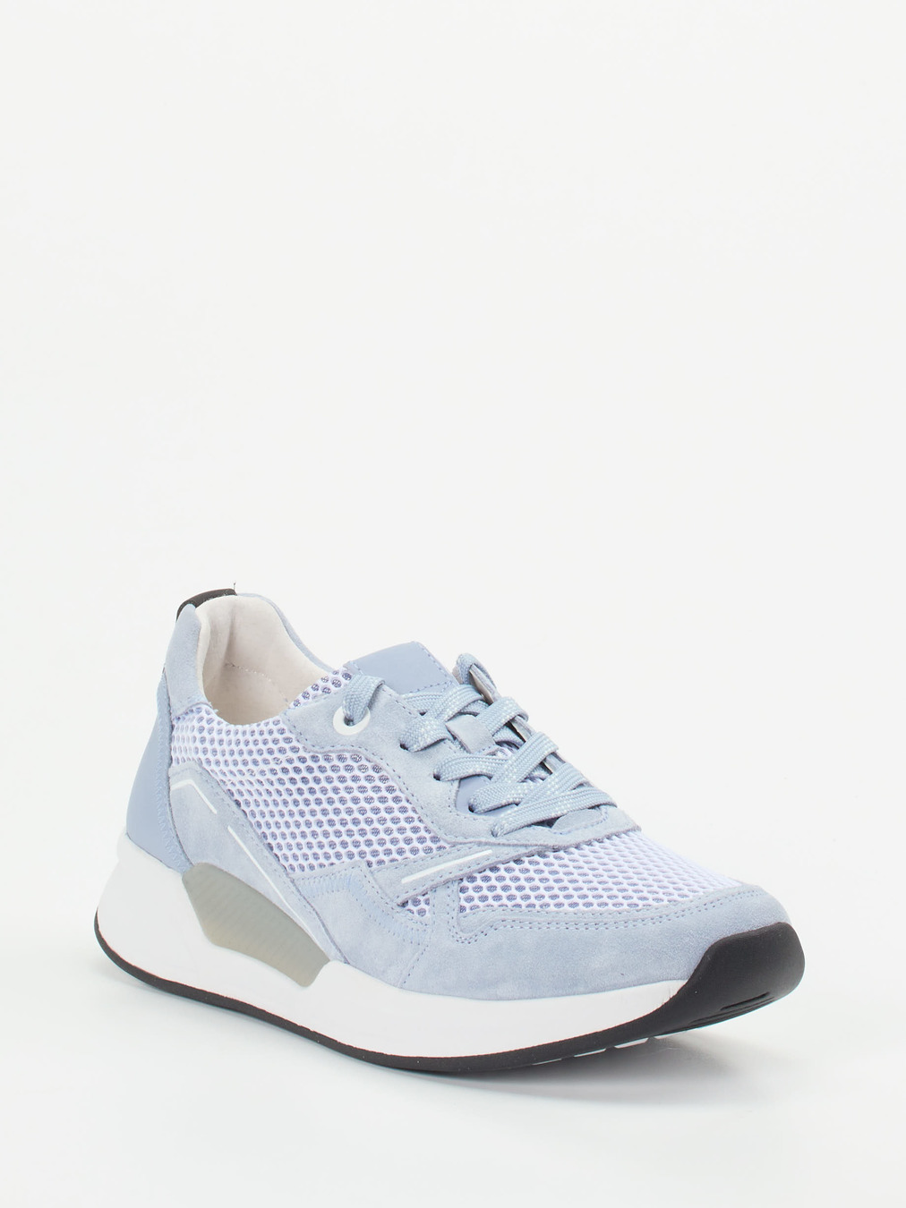 Gabor Comfort – Sneaker aus Veloursleder und Mesh blau