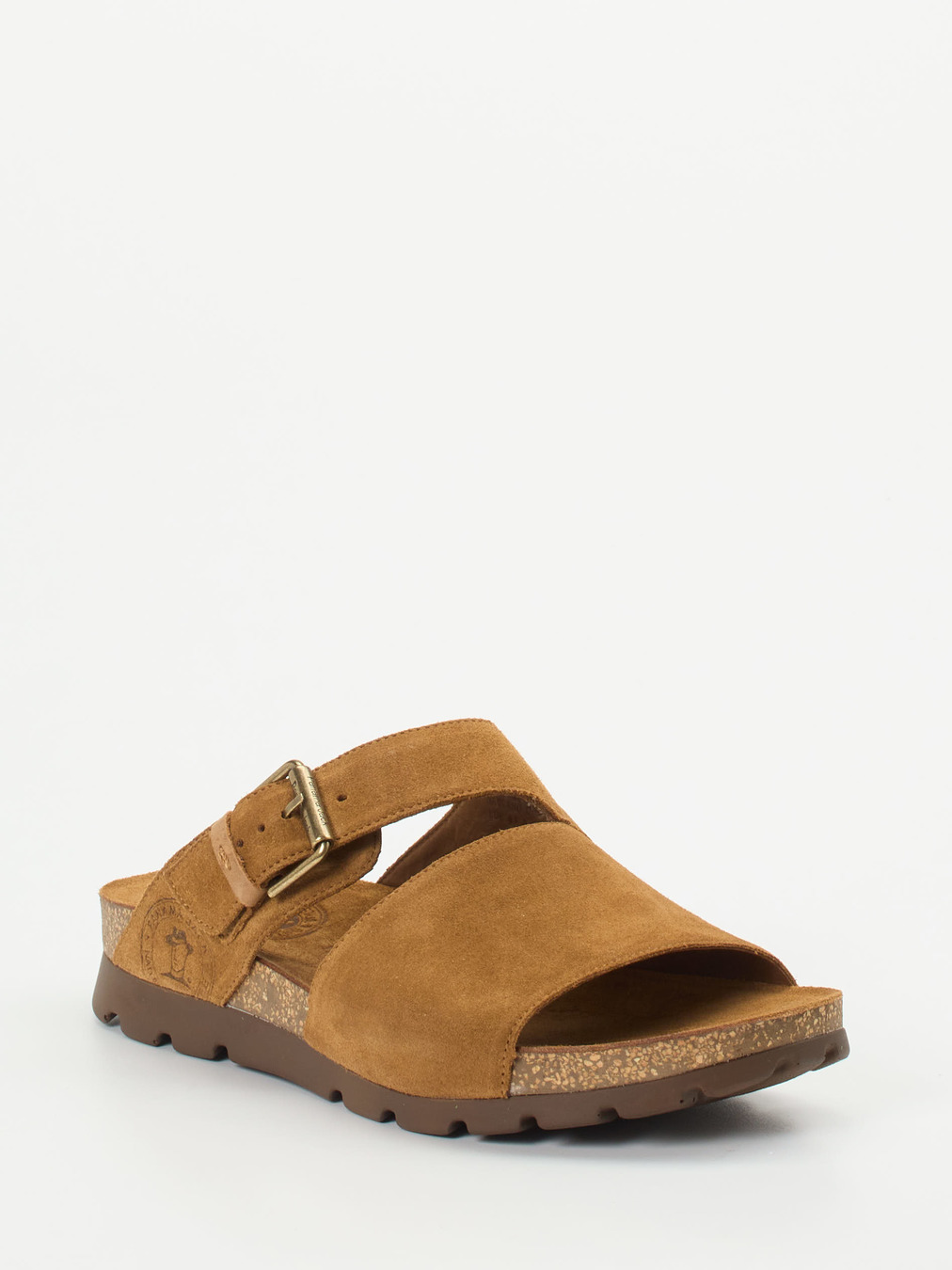 Panama Jack – Komfort-Pantolette aus Veloursleder cognac