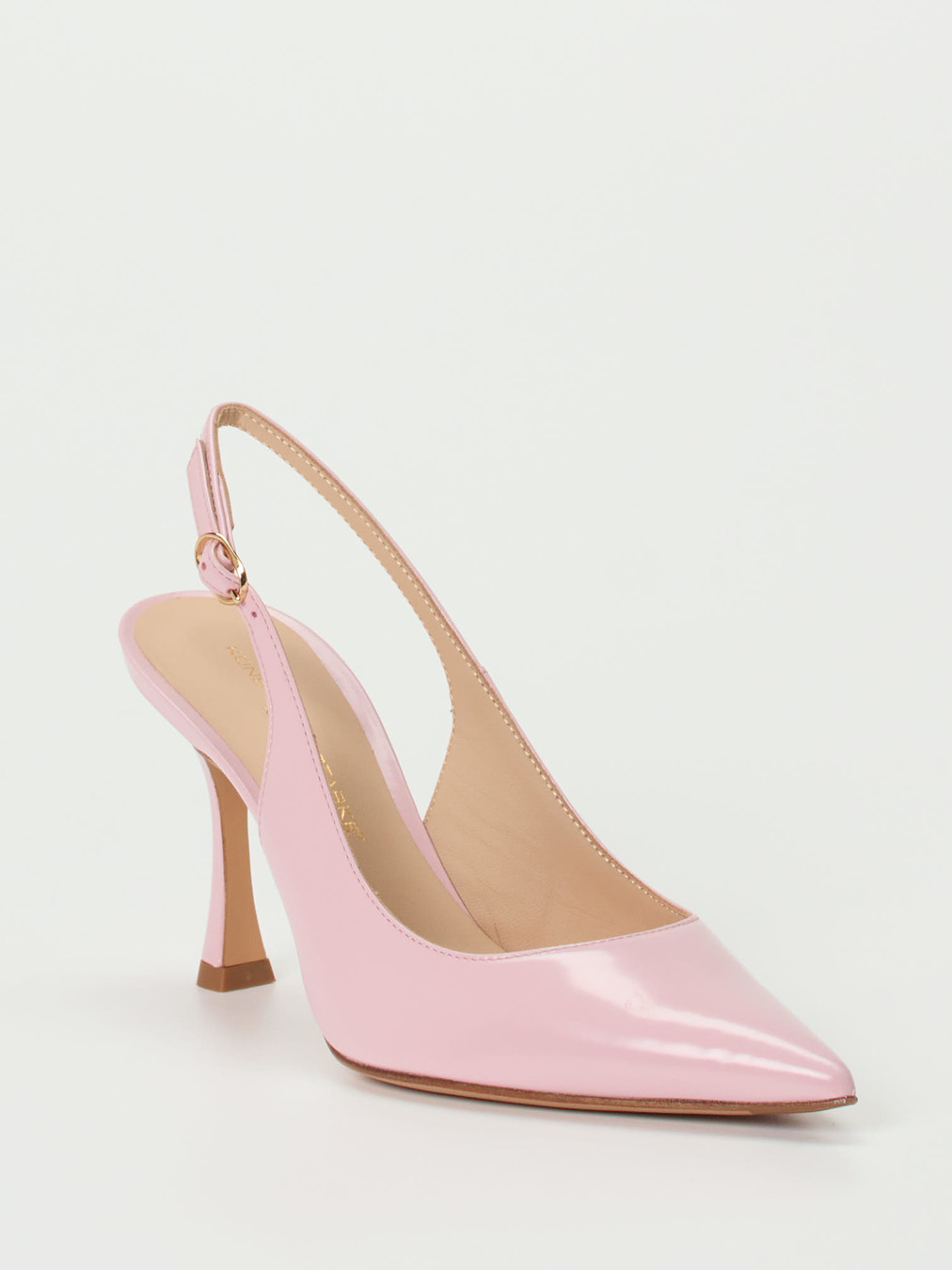 Konstantin Starke – Slingback-Pumps aus Hochglanzleder rosa