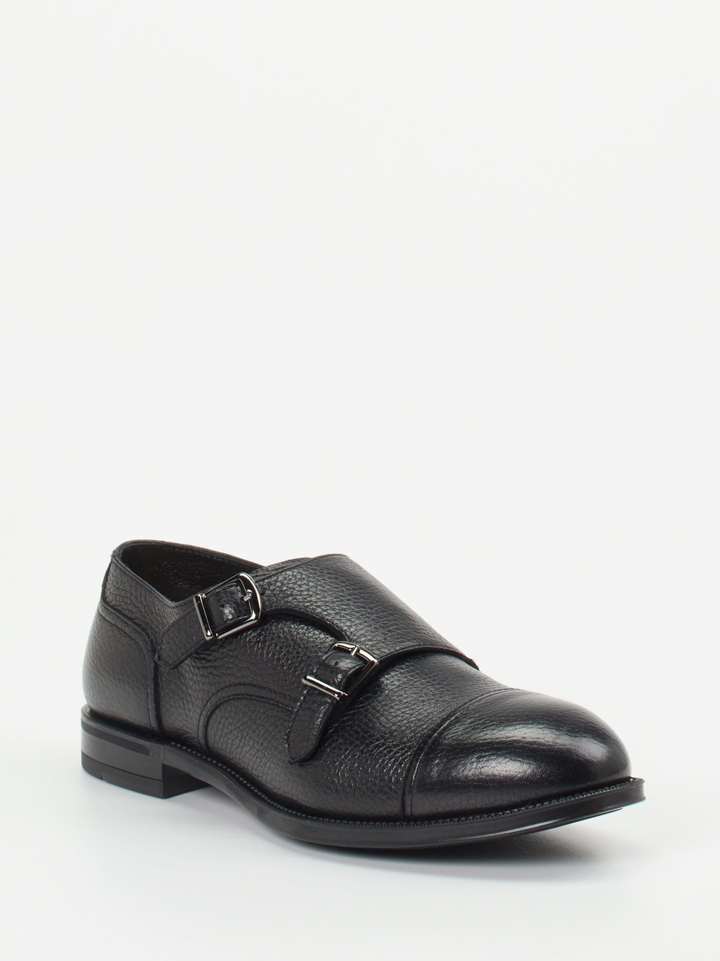 Henderson – Monkstrap-Schuhe aus Hirschleder schwarz