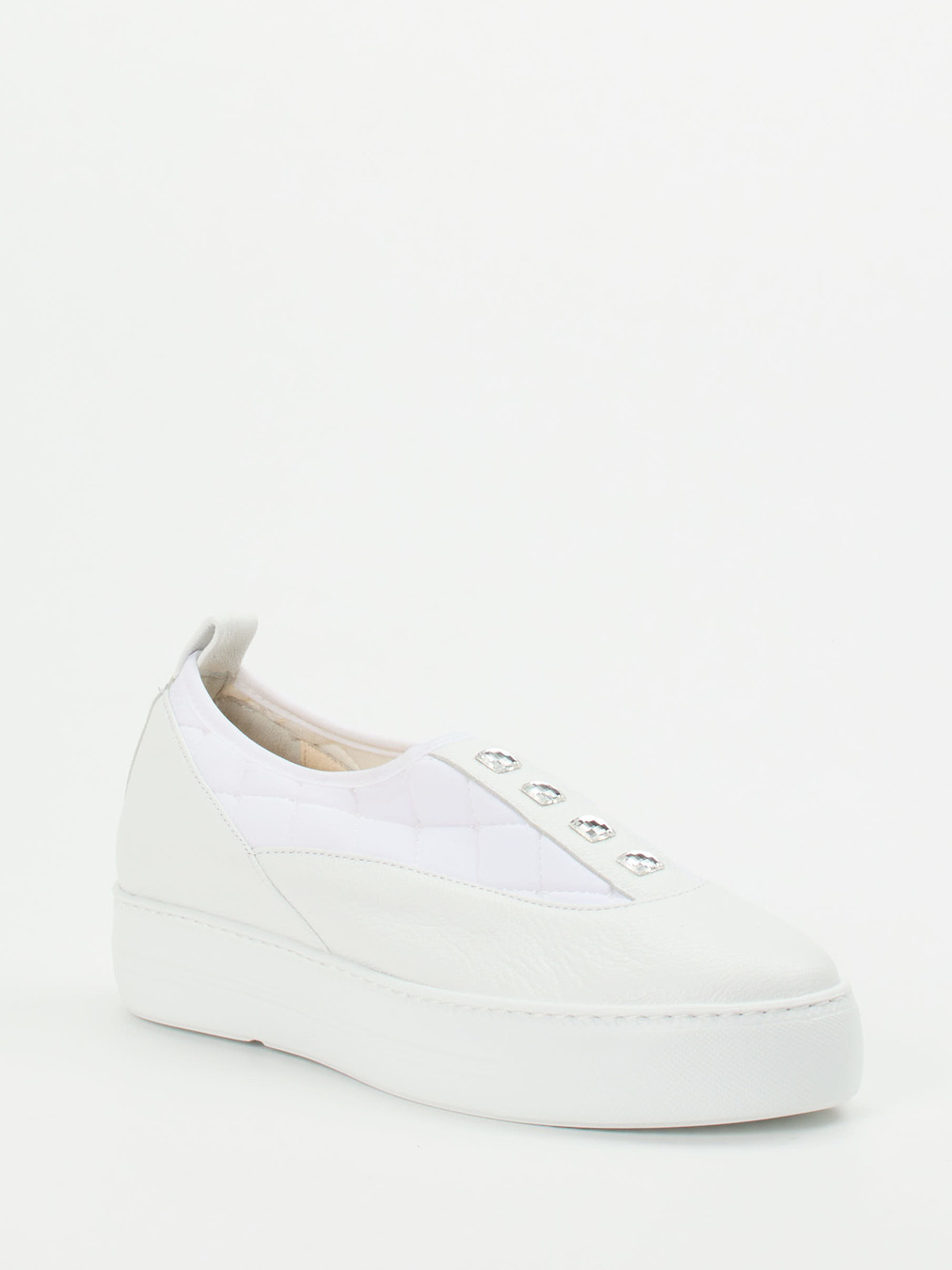 Mania – Slip-On Sneaker aus Kalbleder weiß