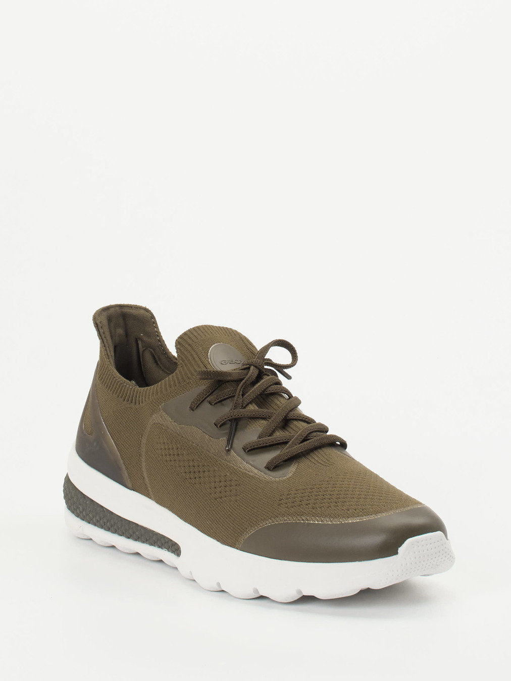 Geox – Herren-Sneaker aus gestricktem Textil olivgrün