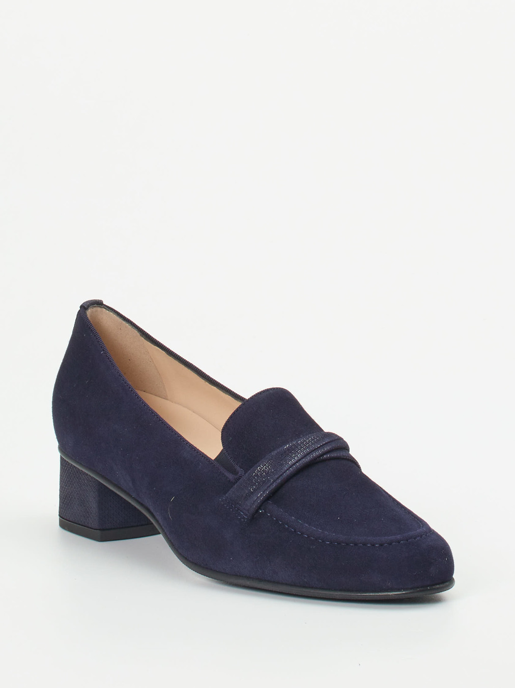 Hassia – Loafer aus Veloursleder Dunkelblau