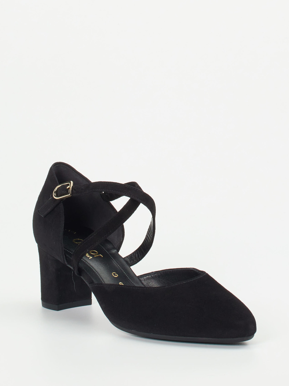 Gabor Comfort – Riemchenpumps aus Veloursleder schwarz