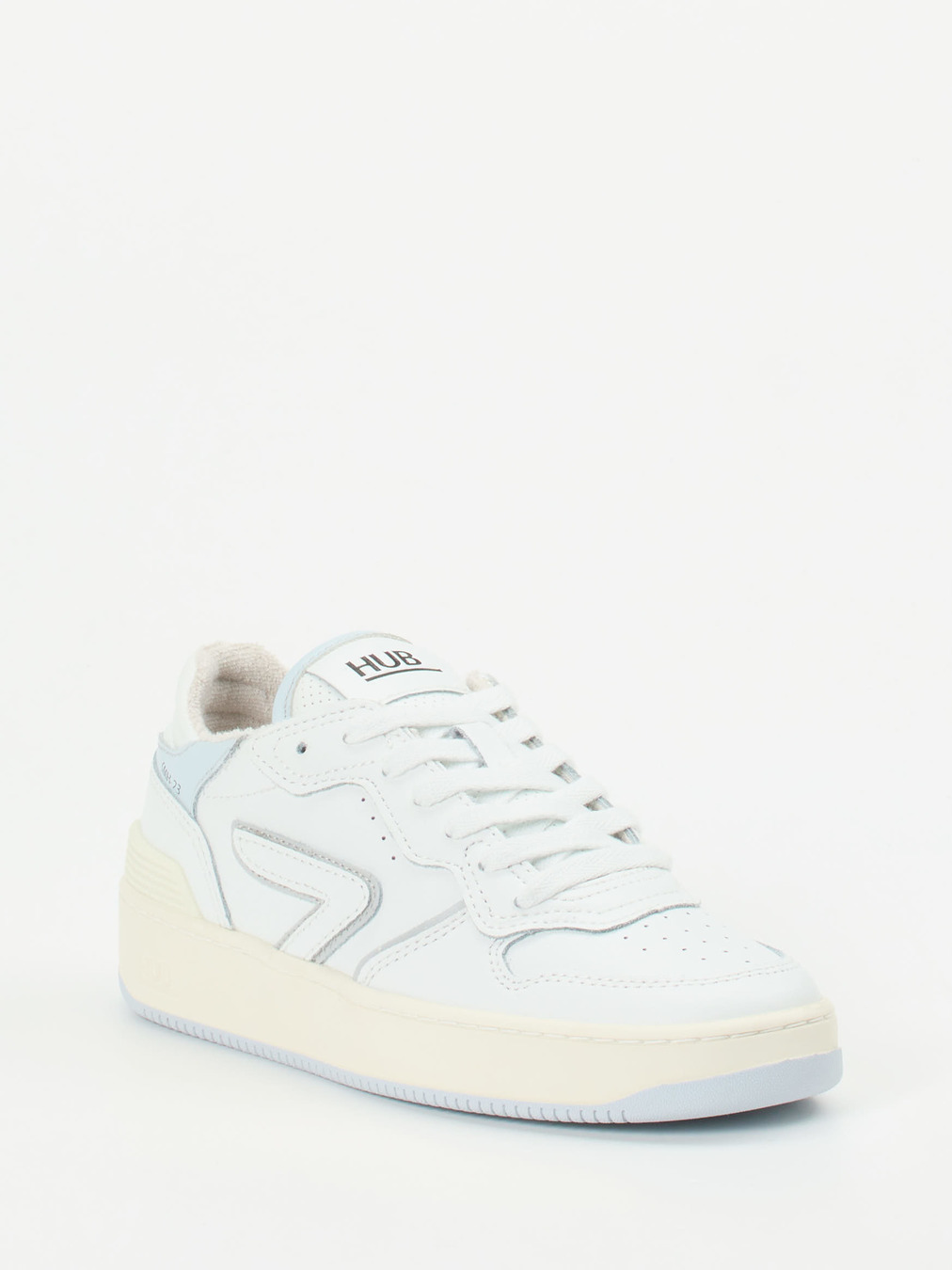 HUB – Sneaker aus Leder in Off-White
