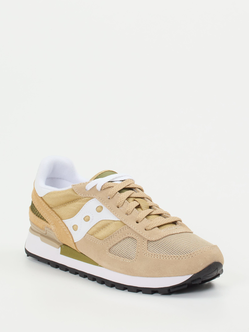 Saucony – Retro-Sneaker aus Textil und Veloursleder Beige
