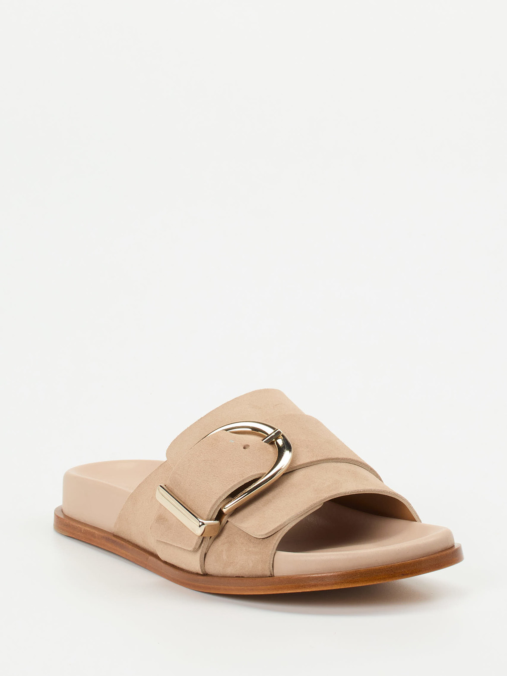 Konstantin Starke – Slides aus Veloursleder in Beige