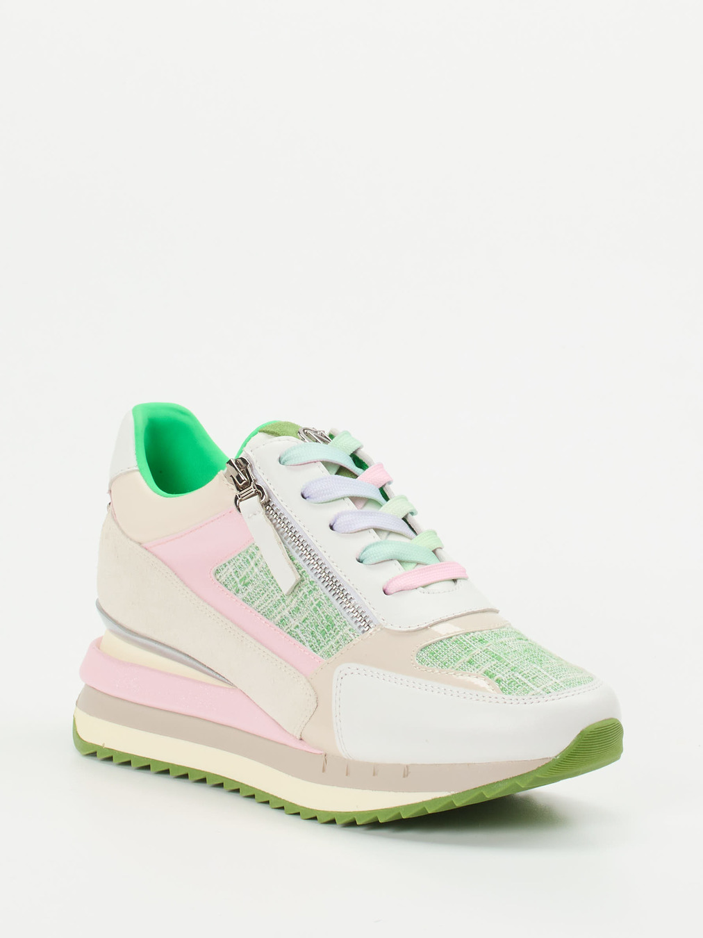 CAFèNOIR – Sneaker aus Kalbleder im Pastellmix