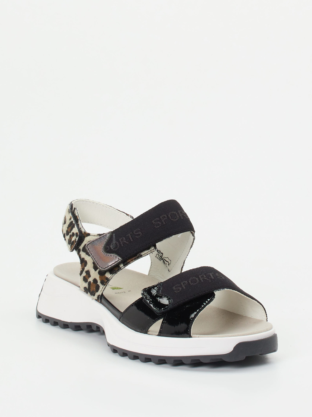 Waldläufer – Komfortsandalen aus Lackleder schwarz