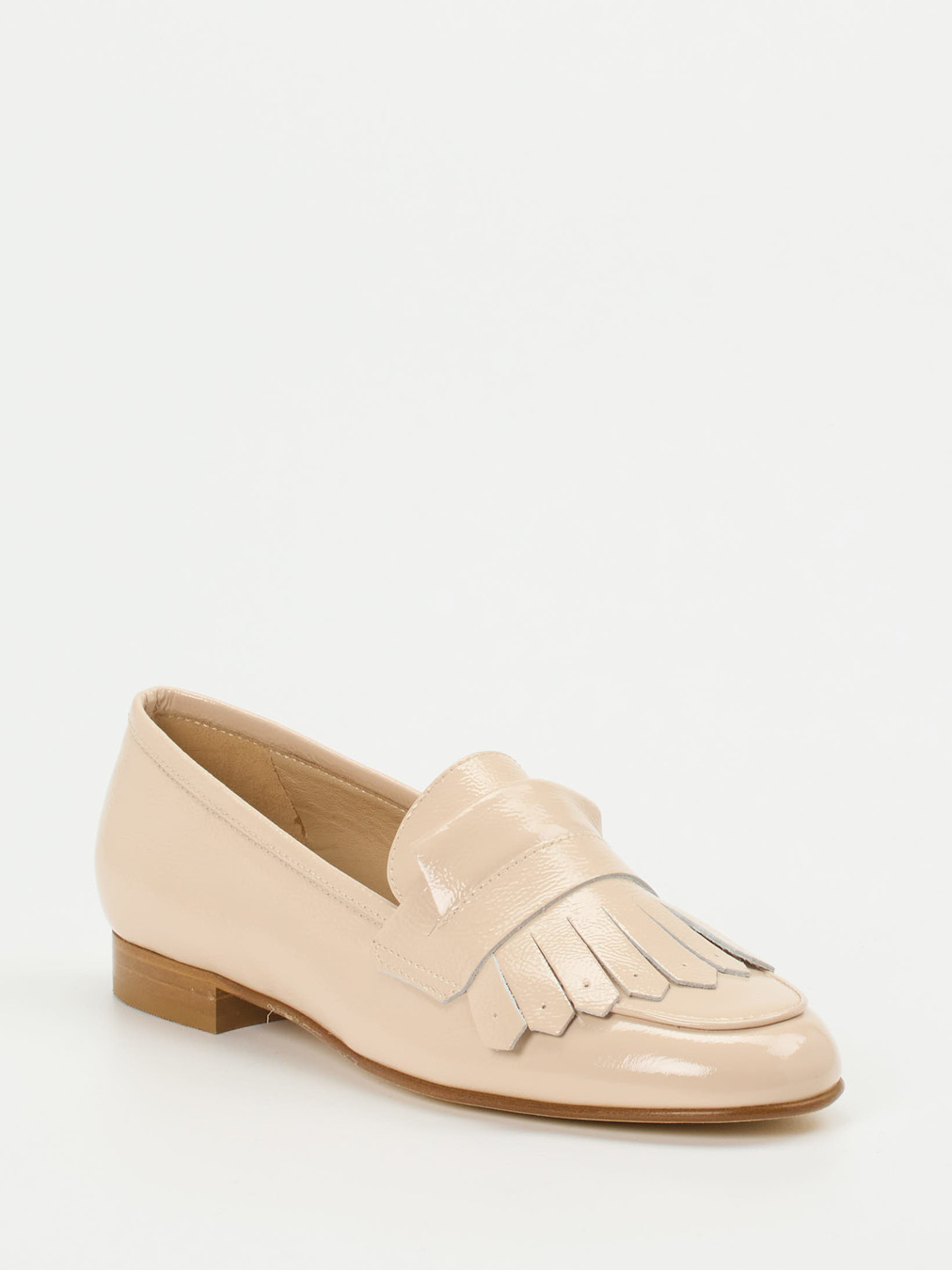 Mannori – Fransen-Loafer aus Lackleder Beige