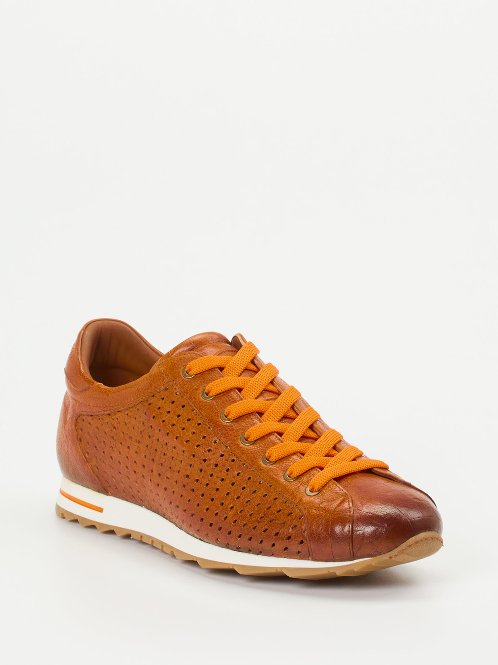 Konstantin Starke – Sneaker aus geprägtem Leder Braun