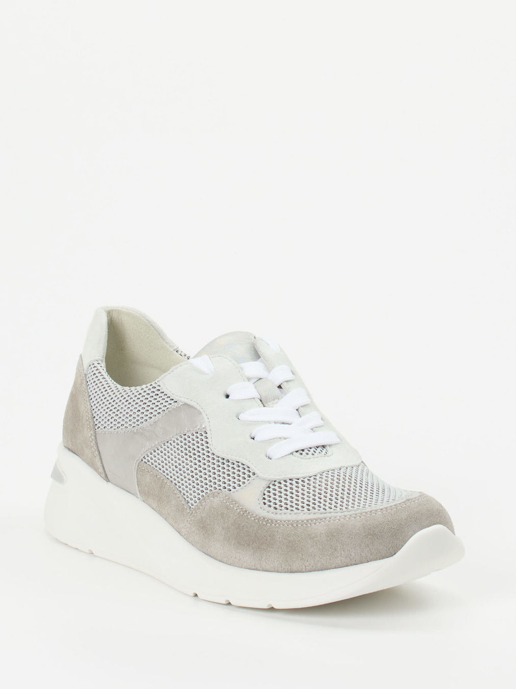 Waldläufer – Komfort-Sneaker aus Veloursleder grau