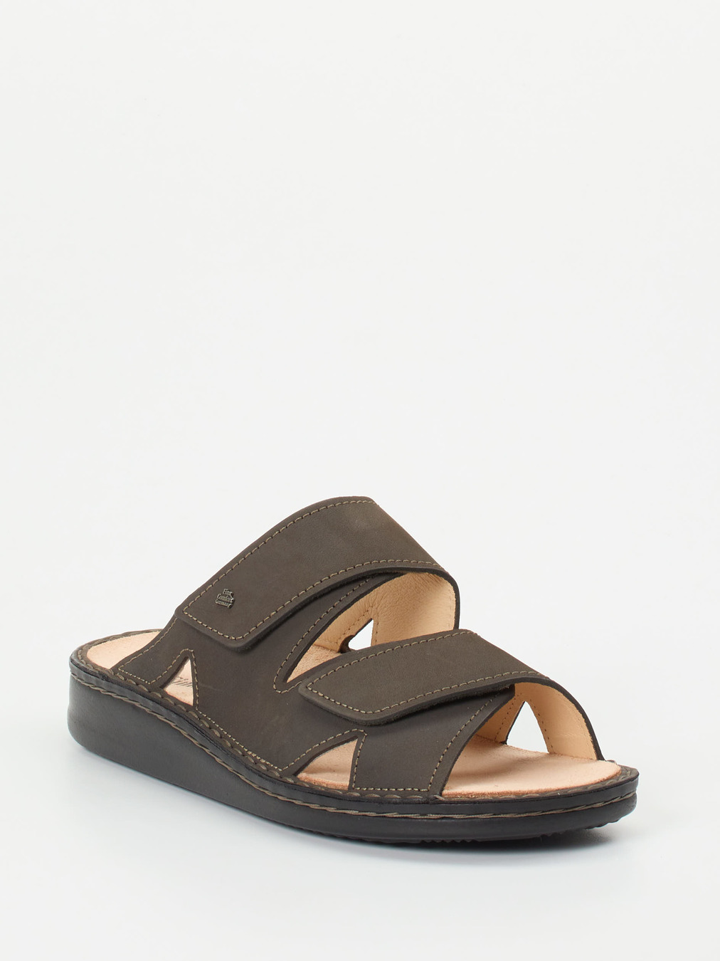 Finn Comfort – Pantolette aus Nubukleder Dunkelbraun