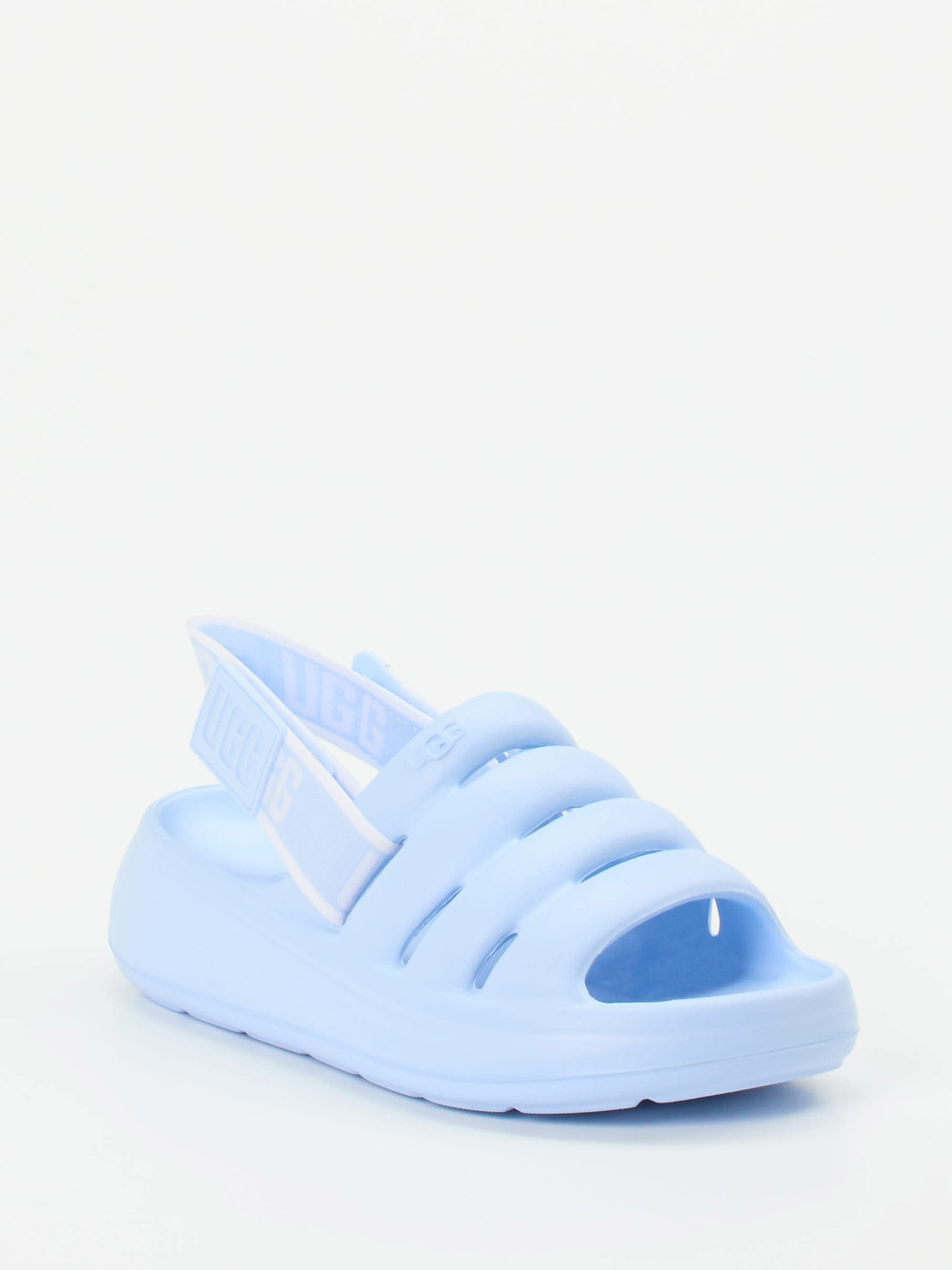 UGG – Chunky Sandalen aus Gummi in Hellblau