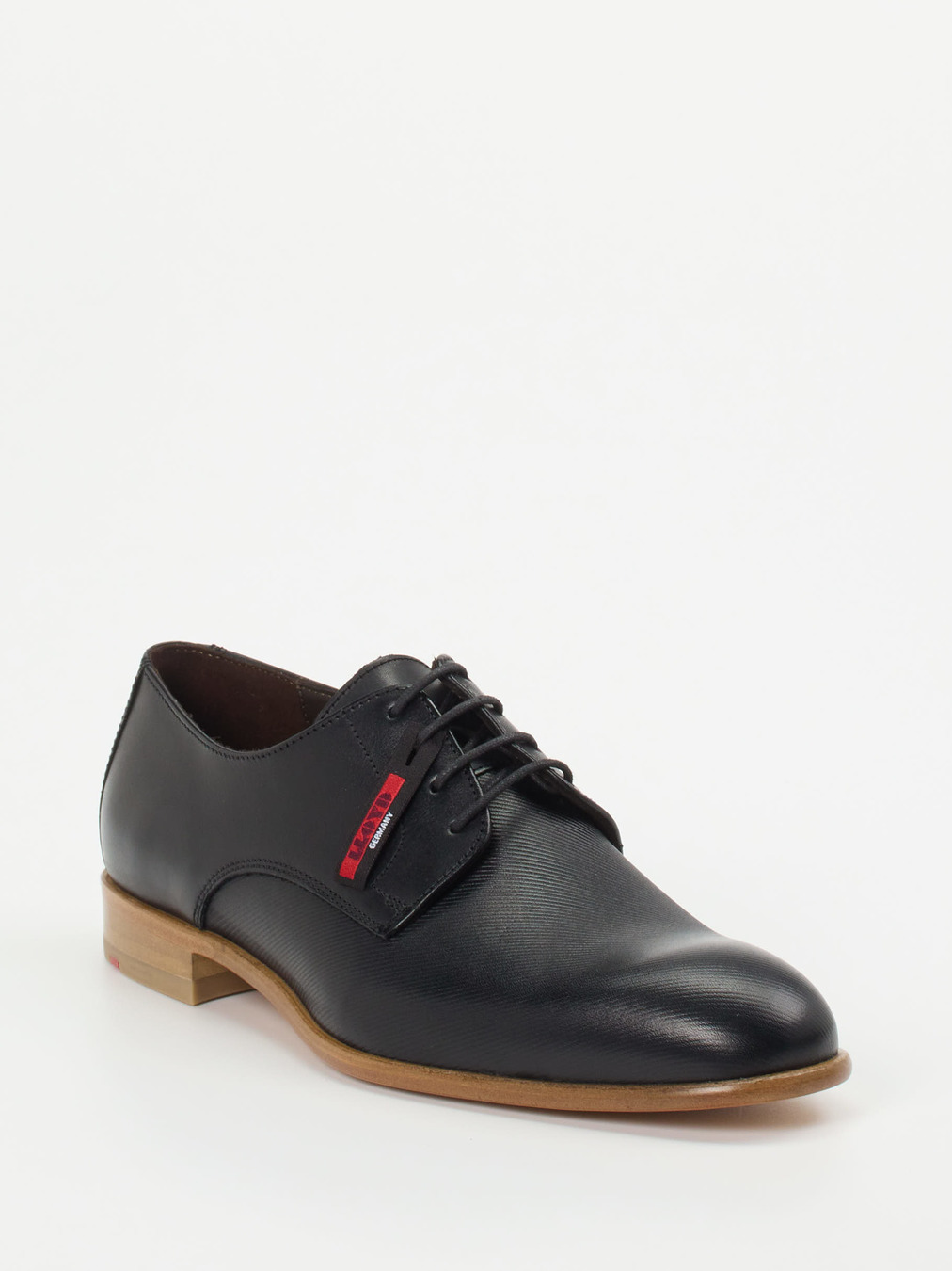 Lloyd – Derby-Schnürschuh aus geprägtem Leder schwarz