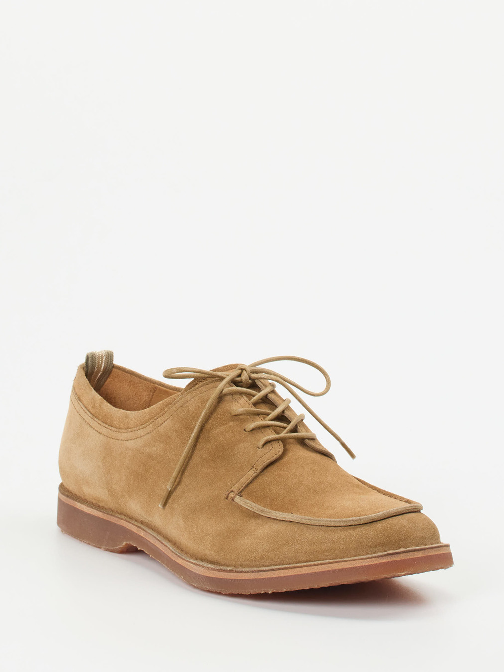 Officine Creative – Schnürschuhe aus Veloursleder sandbraun