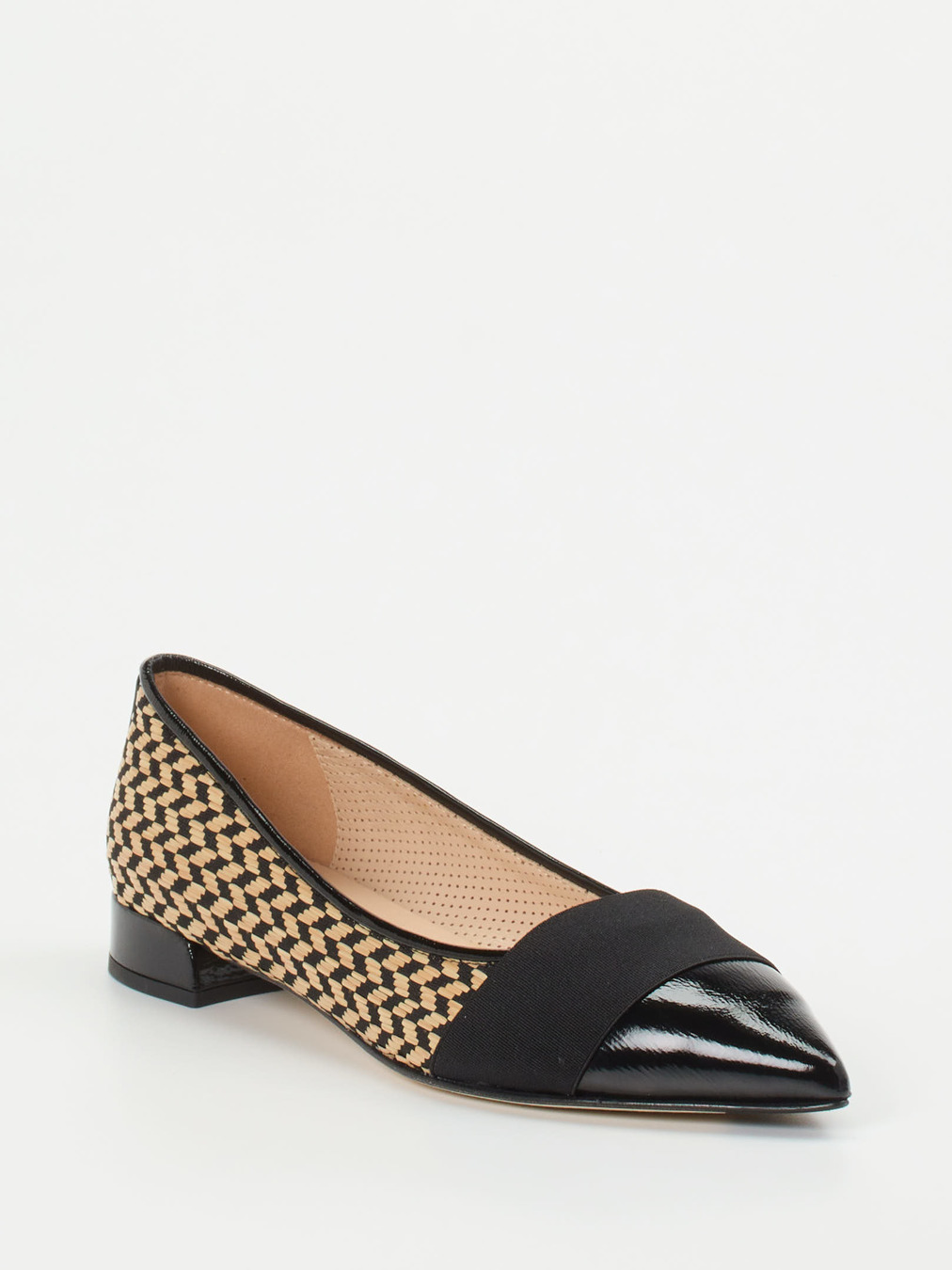 Andrea Puccini – Ballerinas aus Lackleder in Flechtoptik