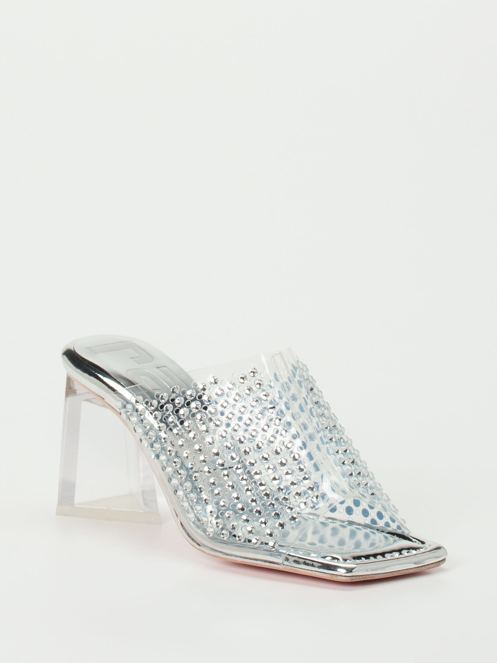 RAS – High Heels aus Metallic mit Strassbesatz