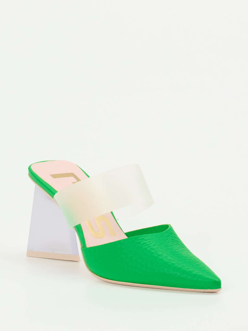RAS – Mules aus Kalbleder mit transparentem Riemen