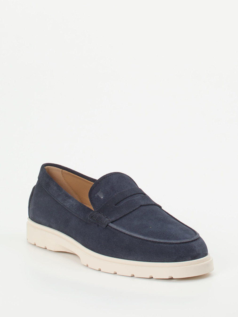 Tod's – Loafer aus Veloursleder in Nachtblau