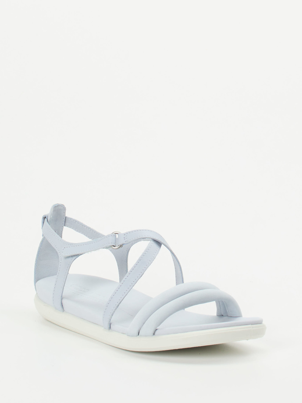 Ecco – Komfortsandale aus Nubukleder Hellblau