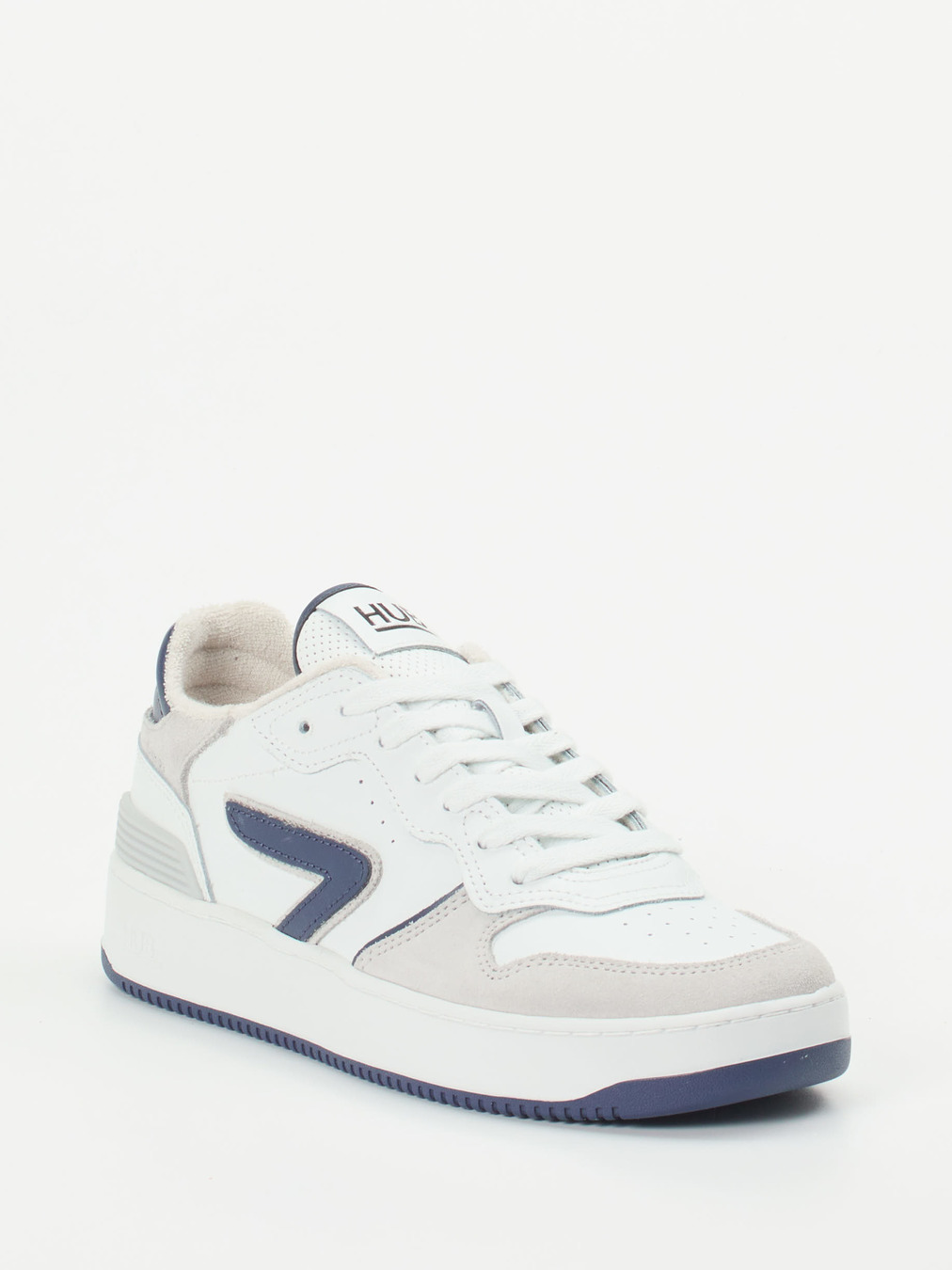 HUB – Sneaker aus Leder in Weiß mit Retro-Details