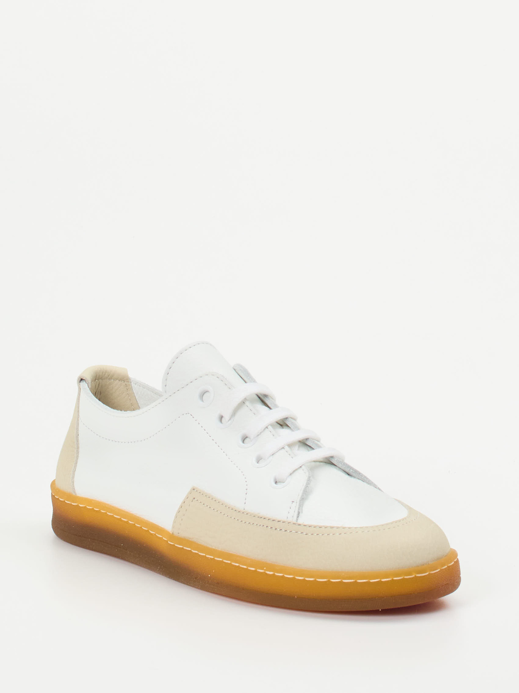 Arche – Sneaker aus Kalbleder in Weiß und Sand