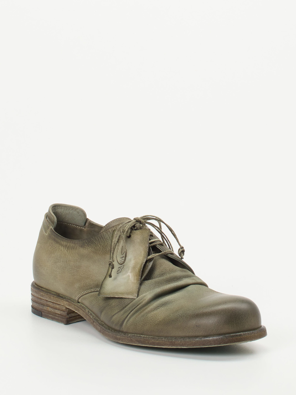 Shoto – Derby-Schnürschuh aus Büffelleder schlammgrün