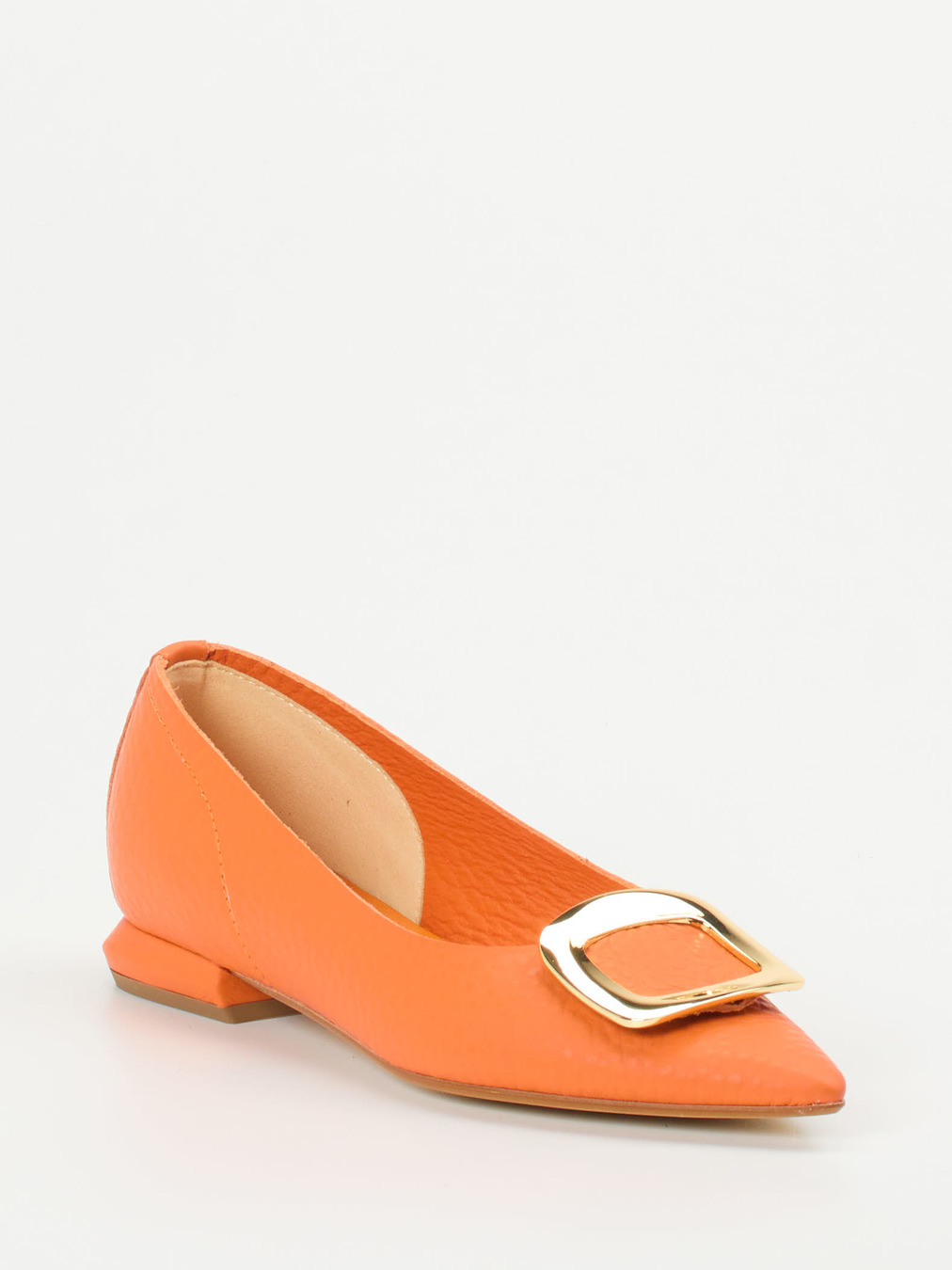 Andrea Puccini – Ballerinas aus Kalbleder Orange